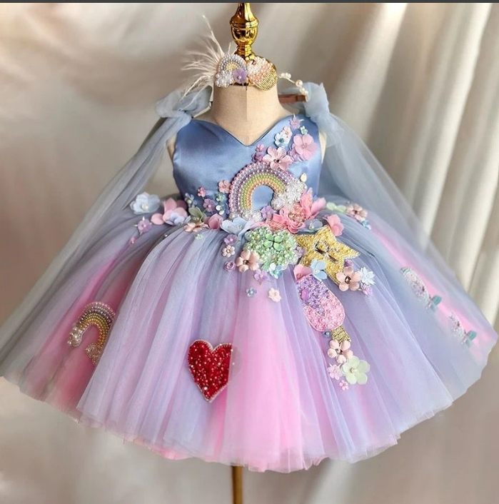 Yalindas New Children's Clothing Super Fairy Dress Little Girl Host Graduation Ceremony Dress Girl Dress