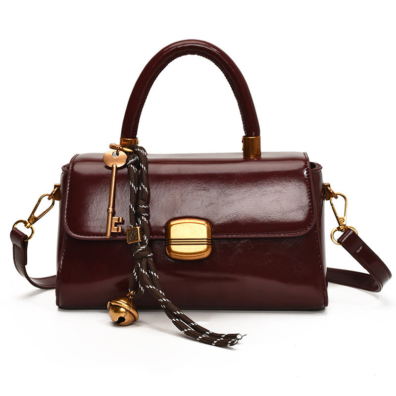 South Korea High-end Retro Bag Women's 2024 New Autumn And Winter All-match Crossbody Bag Fashionable Portable Small Square Bag Trendy
