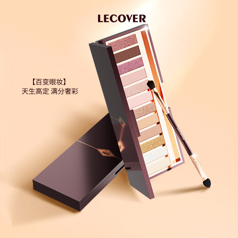 LC Pillow Lover Eye Shadow Integrated Plate LECOVER Eye Shadow Blush Integrated Plate Shining Earth Color Fine Flash