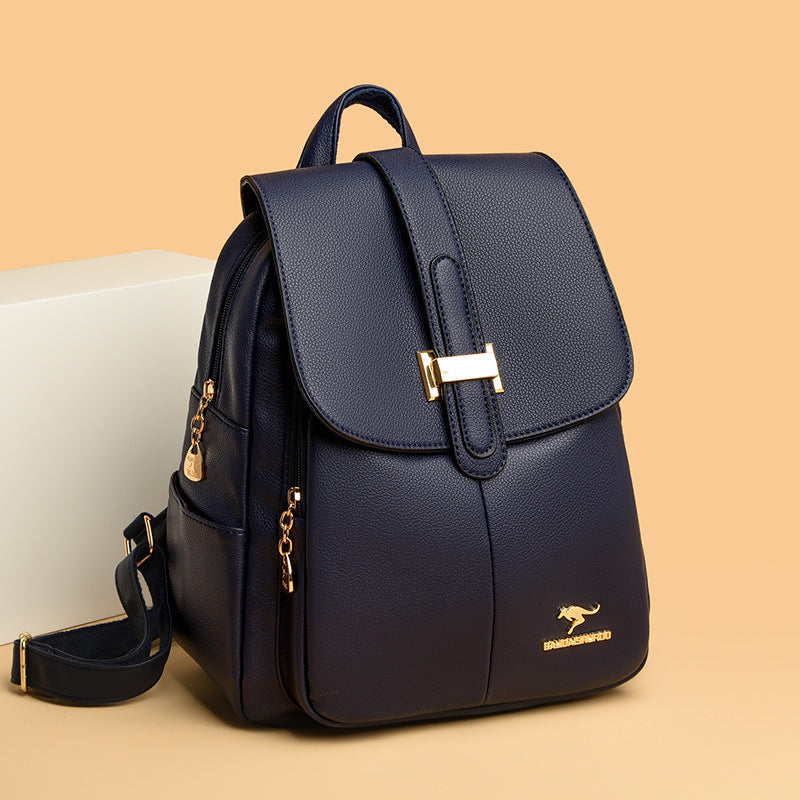 Backpack Women's 2022 New Fashion Middle-aged Women's Bag All-match Large Capacity Backpack Mother Bag Travel Backpack