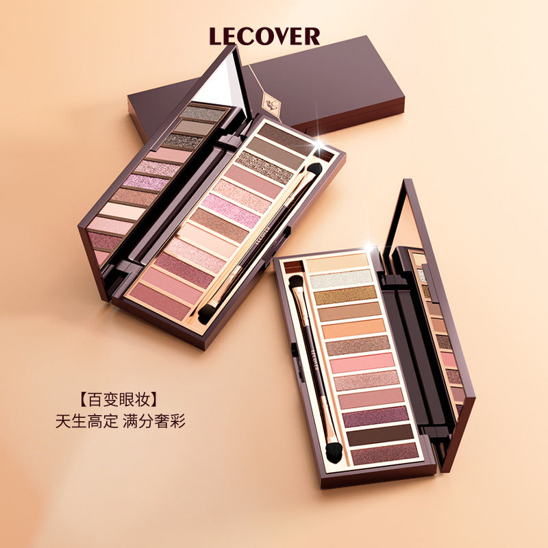 LC Pillow Lover Eye Shadow Integrated Plate LECOVER Eye Shadow Blush Integrated Plate Shining Earth Color Fine Flash