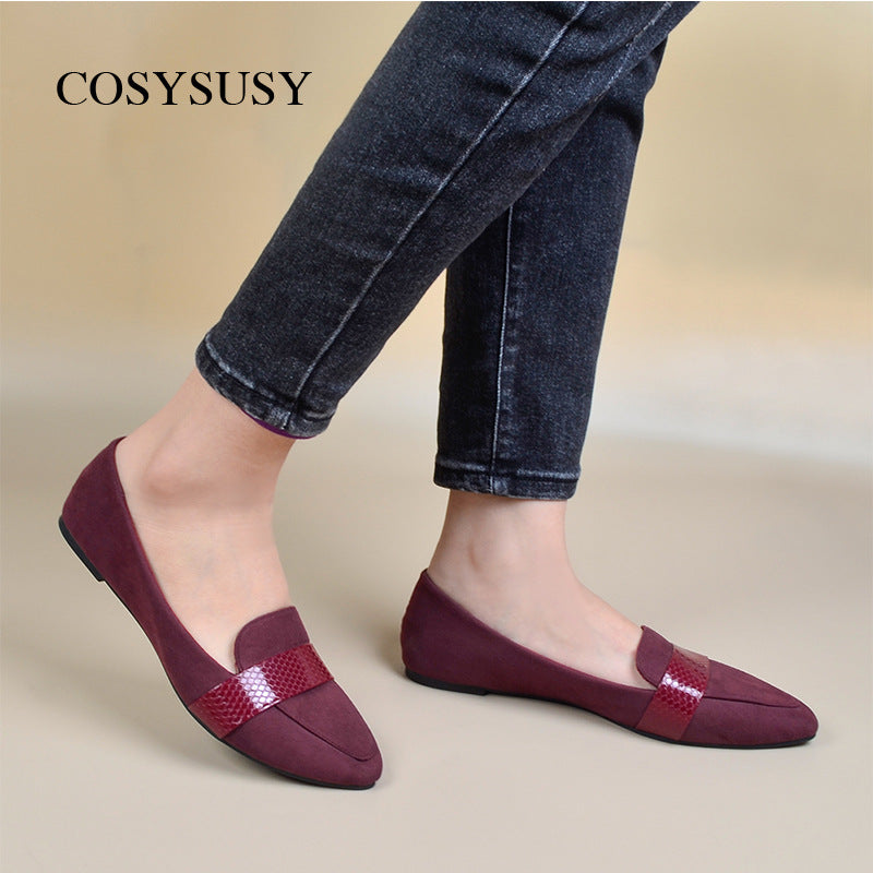 Foreign Trade Cross-border Ins Fashion Shoes Children&#039;s New All-match Spring And Summer Shallow Soft Sole Shoes Pointed Ladies Shoes