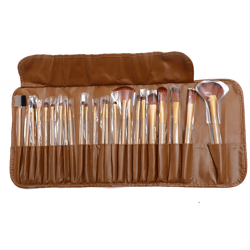 Makeup Brushes Spot Wood Color Makeup Brush Set 24 Pieces Free Brush Bag Makeup Beauty Tools