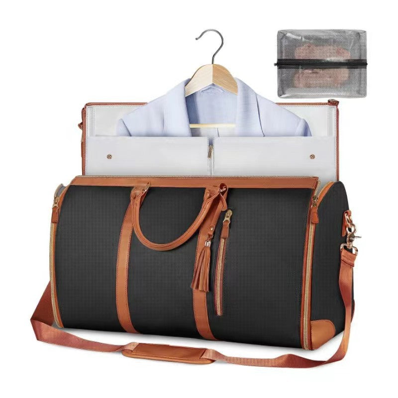 Travel Convenient Carry-on Clothing Bag Large PU Leather Duffel Bag Women's Fashion