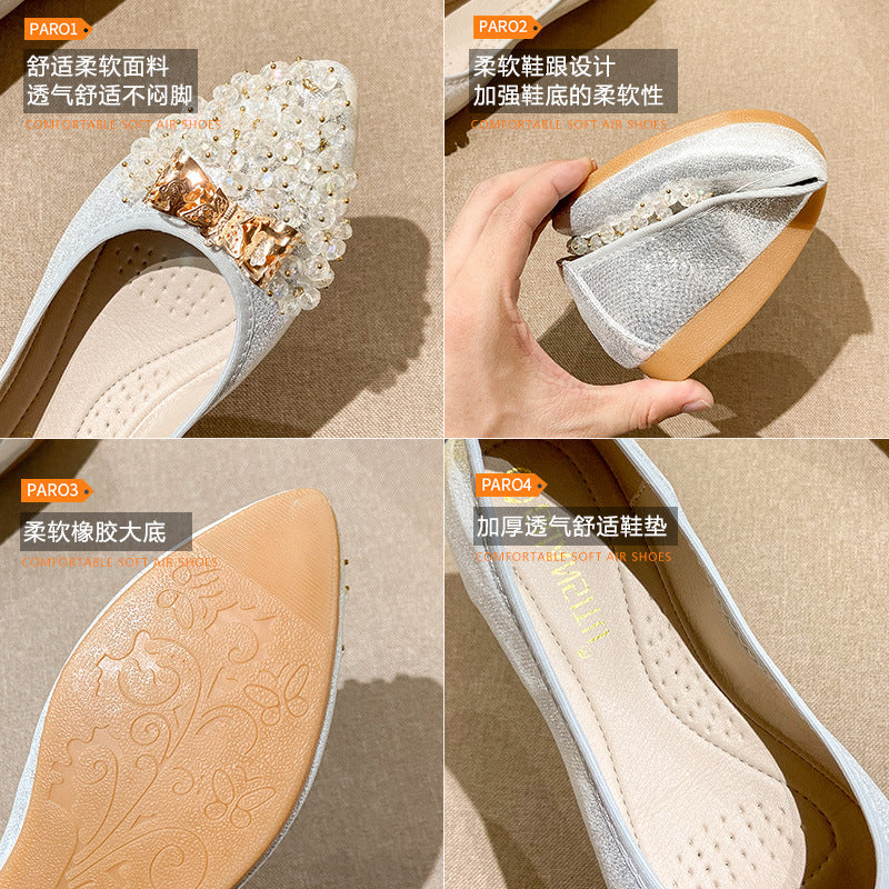 Soft Bottom Soft Surface Driving Shoes Women 2024 New Cross-border Foreign Trade Plus Size Women's Shoes Egg Roll Shoes Bean Shoes Pregnant Women's Shoes