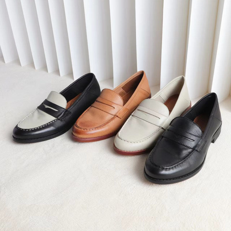 Walking Not Tired Factory Shoes Super Comfortable Two-Wear Loafers Women's One-Step Low Heel Retro British Style
