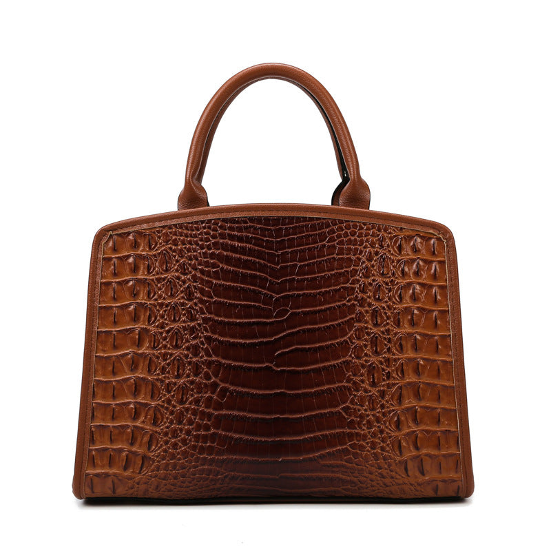 Solid Color Crocodile Pattern Women's Multifunctional 2023 New Women's Handbag Fashion New Shoulder Crossbody Bag