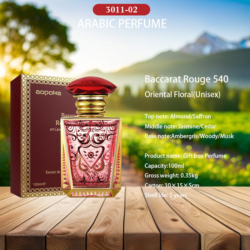 4 Arabic perfumes (100ml), unisex perfumes, fresh, gentle, charming and awakening the senses